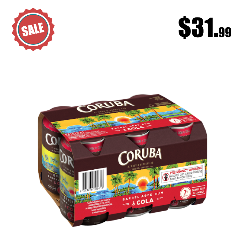 Coruba Original & Cola 7% Cans 6x330ml