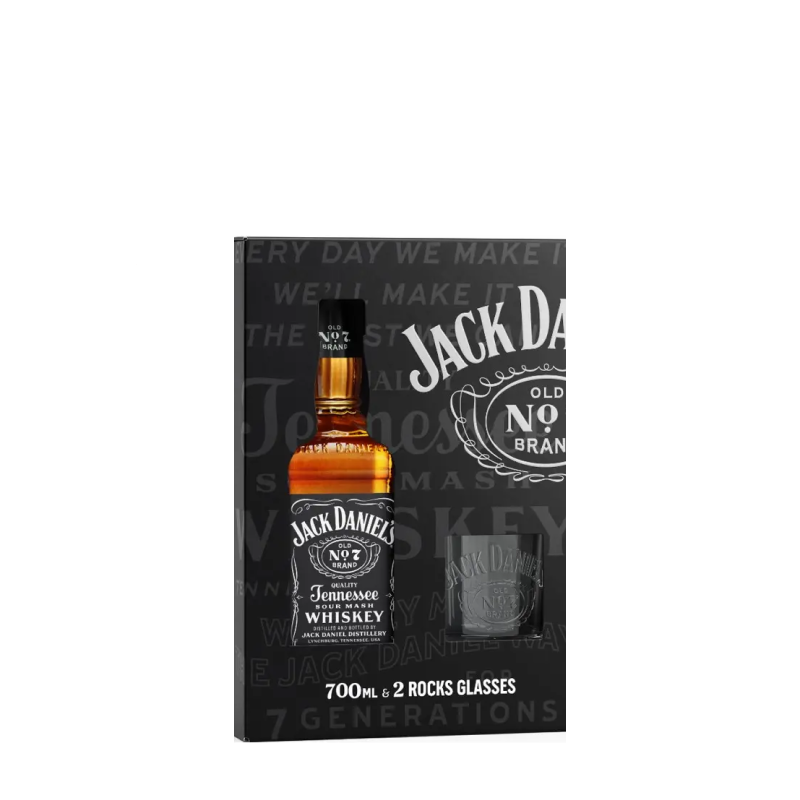 Jack Daniel's 700ml & 2 Glasses Gift Pack