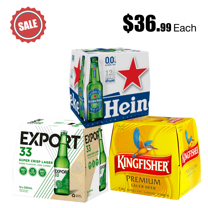 Export 330 12x330ml/Heineken 0% 12x330ml/Kingfisher 12x330ml