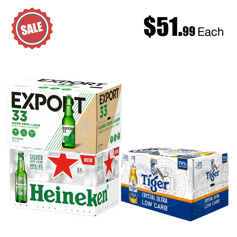 Export 33/Heineken/Tiger crystal ULC 24x330ml