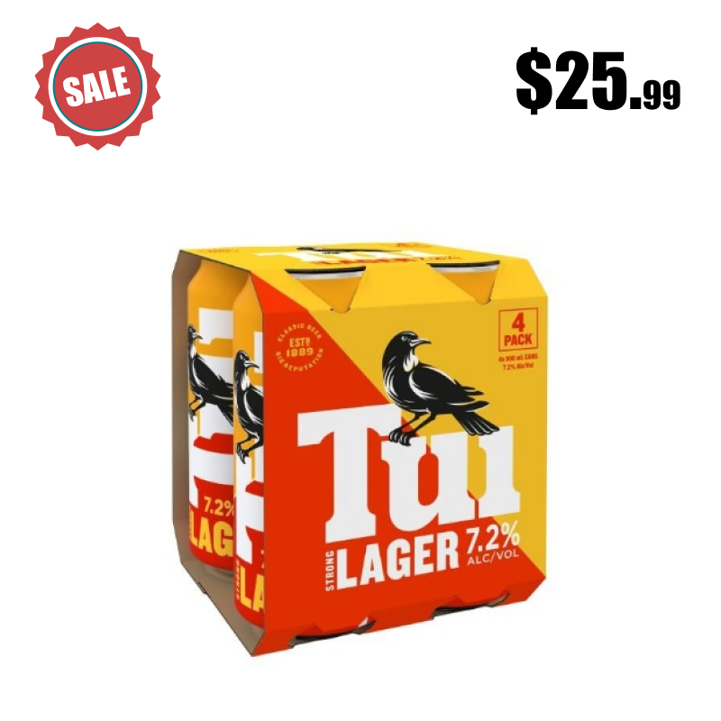 Tui Strong Lager 7.2% Cans 4x500ml
