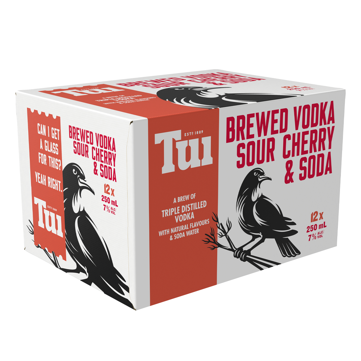 Tui Vodka Sour Cherry & Soda 7% 12pk 250ml Cans