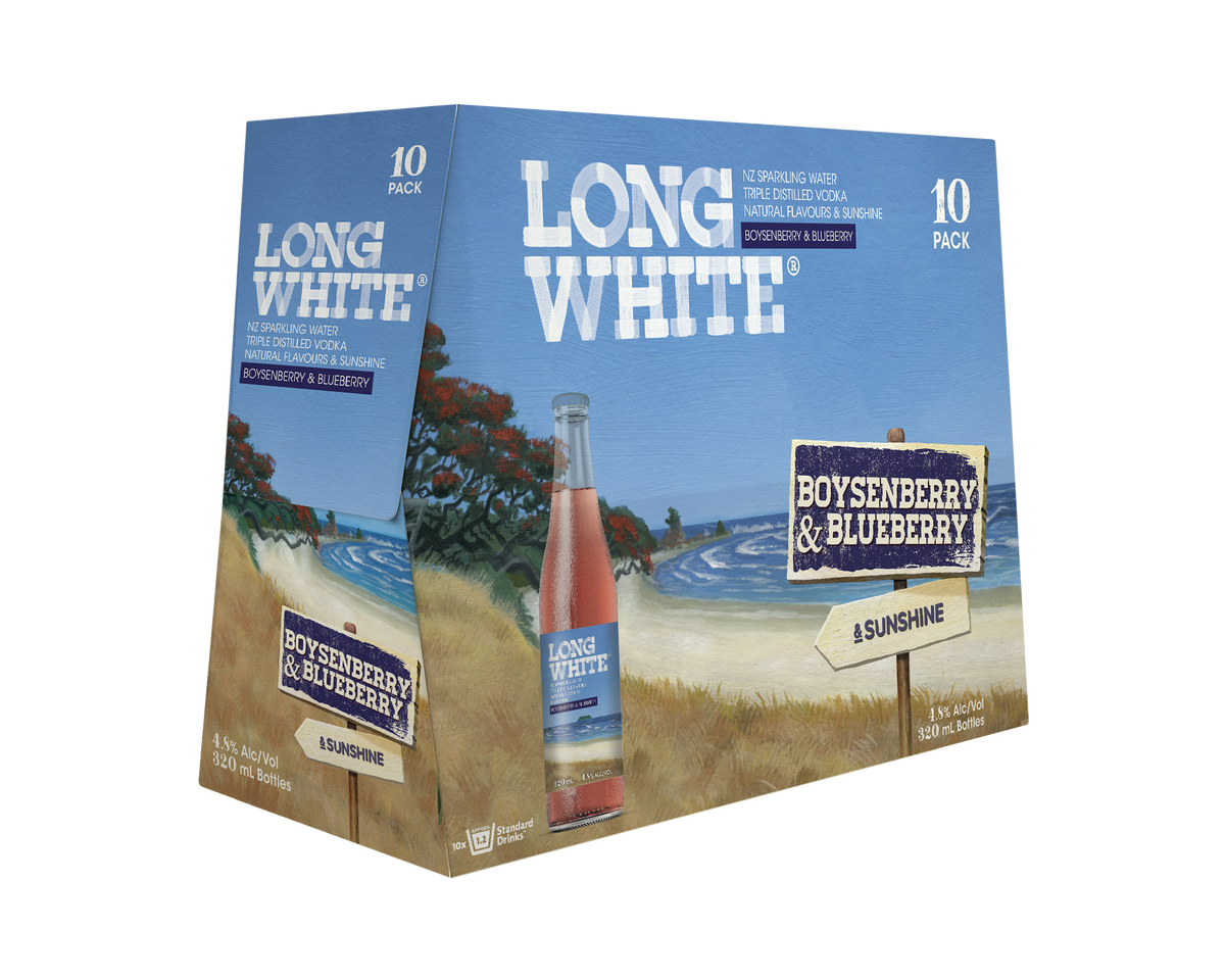 Long White Boysenberry & Blueberry 10pk Bottles