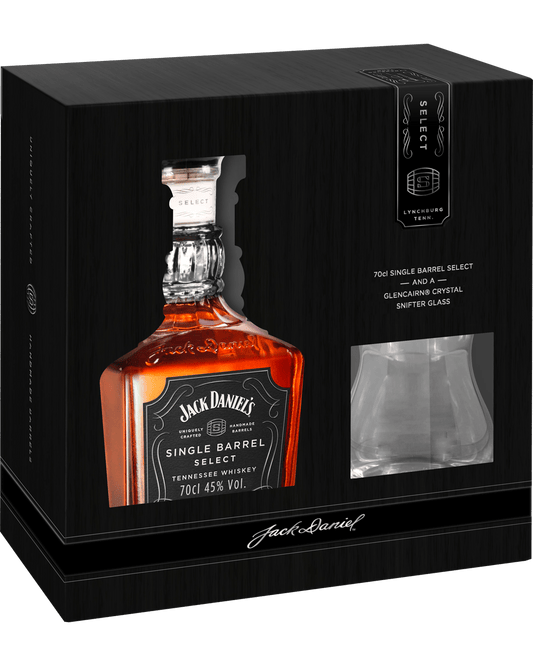 Jack Daniel's Single Barrel gift pack with glass