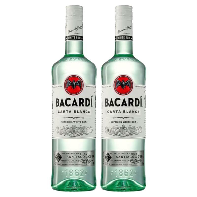 Bacardi White Rum - Pair