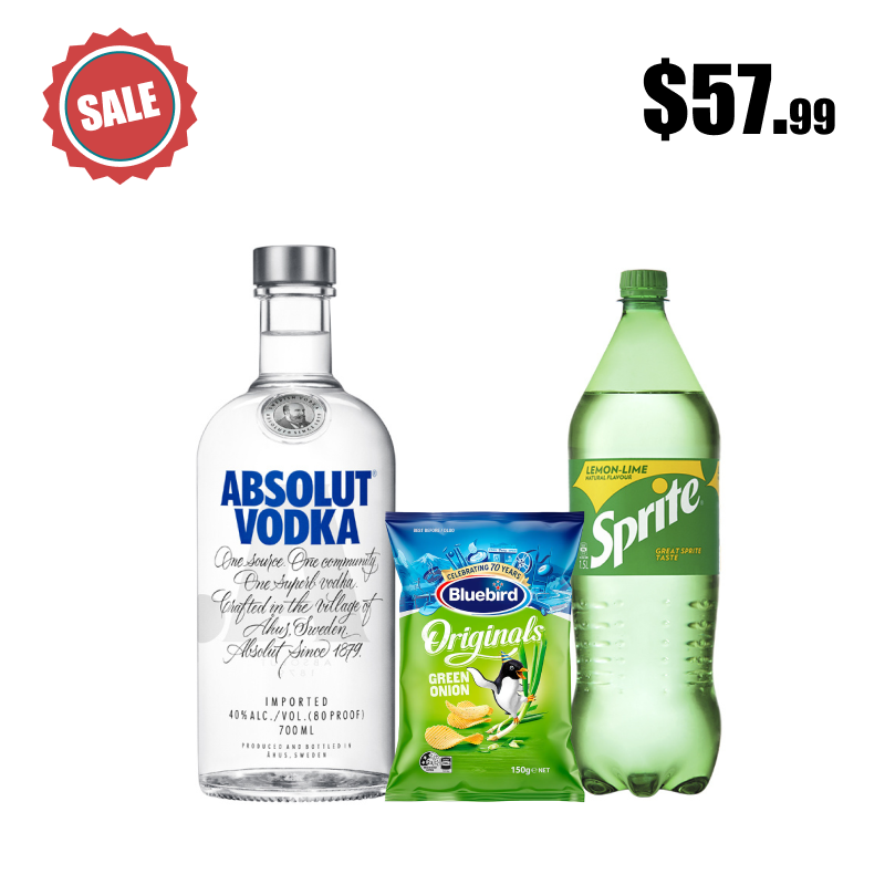 Absolut 700 ml with Chips & Sprite