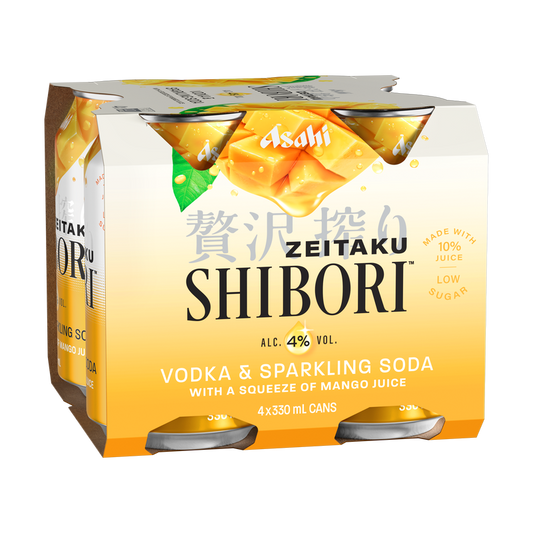 Asahi Zeitaku Shibori Vodka & Soda Mango 4% Cans 4x330ml