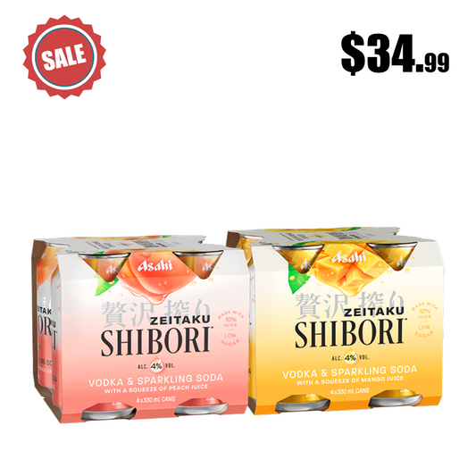 Asahi Zeitaku Shibori Vodka & Soda Peach 4% Cans 4x330ml