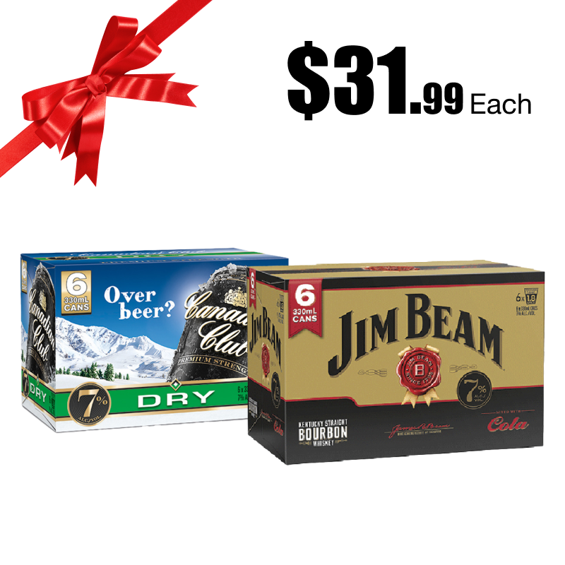 Jim Beam Gold / CC Premium 330ml 6pk cans