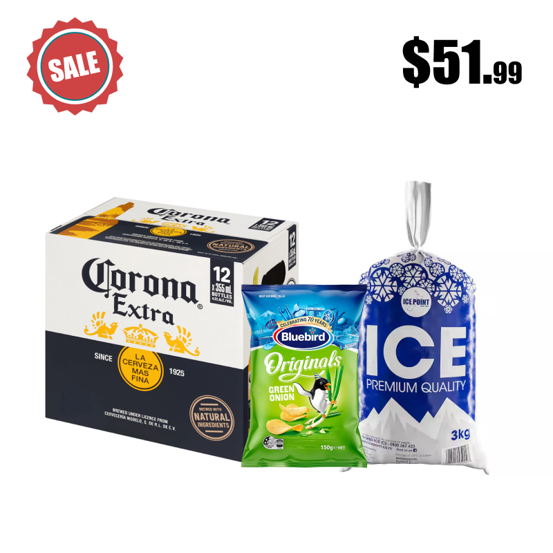 Corona Beer 12pck with chips & ice pack