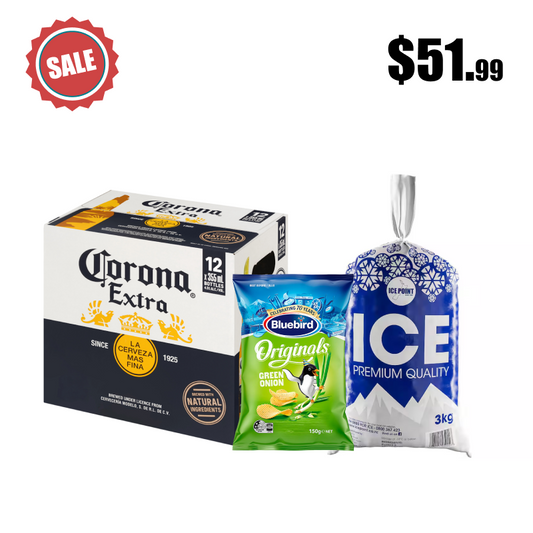 Corona Beer 12pck with chips & ice pack