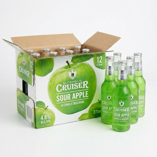 Cruiser Sour Apple 4.8% 275ml 12pk Bottles
