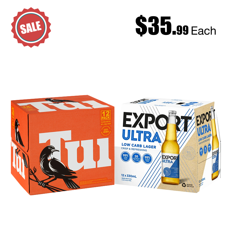 Tui 12x330ml/Export Gold Ultra 12x330ml