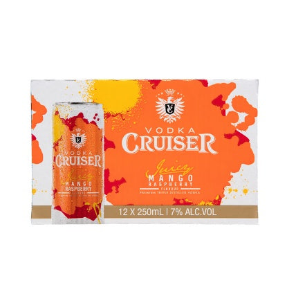 Mango Raspberry No Sugar Cruiser Cruiser Juicy Mango Raspberry 7% Cans 12x250ml – GIMME Beverage Delivery