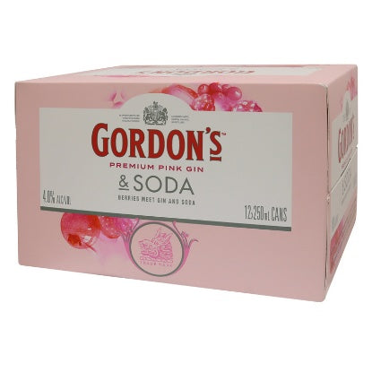 Gordons Pink Gin & Soda 12pk cans