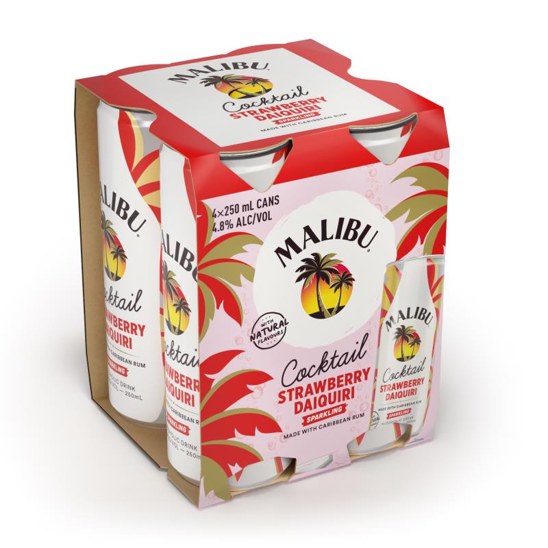 Malibu Strawberry 4x250 Cans