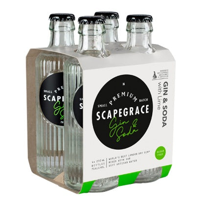 Scapegrace Gin Soda 4x250ml