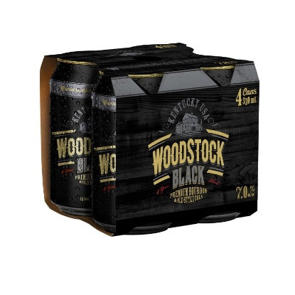 Woodstock Black 4x330ml Cans