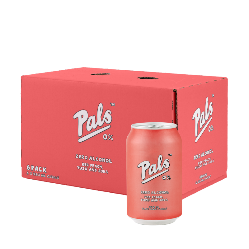 Pals 0% Red Peach Yuzu 6x330ml Cans