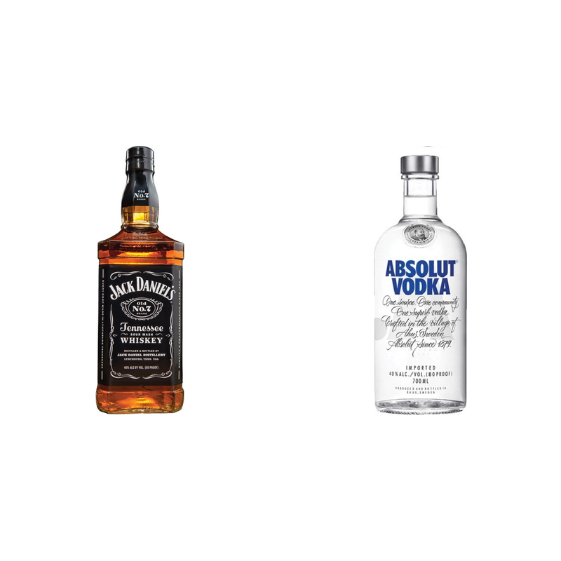 Jack Daniel's 1l + Absolut 700ml