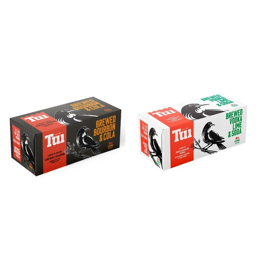 Tui bourbon Cola + Tui Lime and soda 18pck