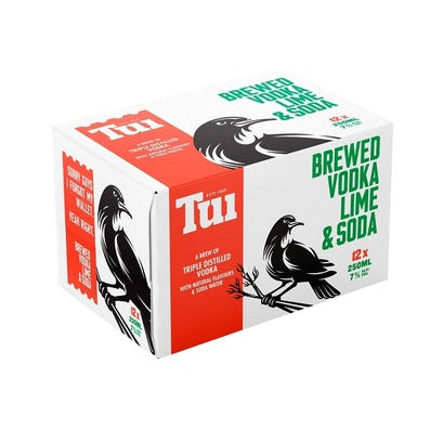 Tui Vodka Soda 7% 250ml 12pk cans