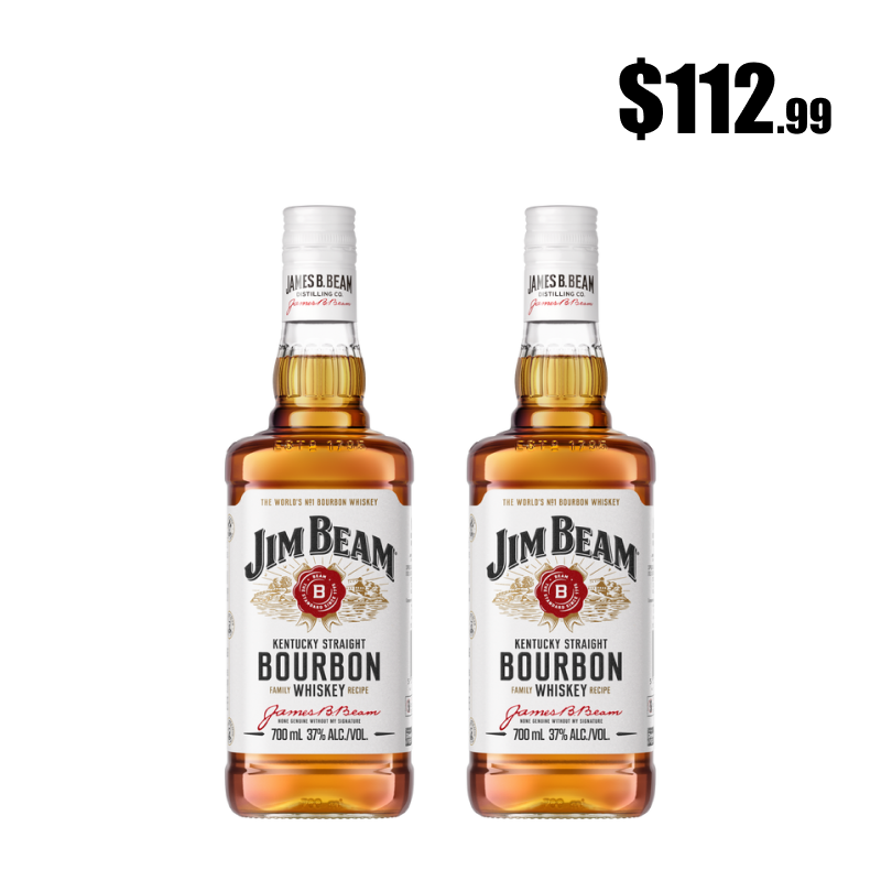 Jim Beam Bourbon 700 ml - 2 bottles