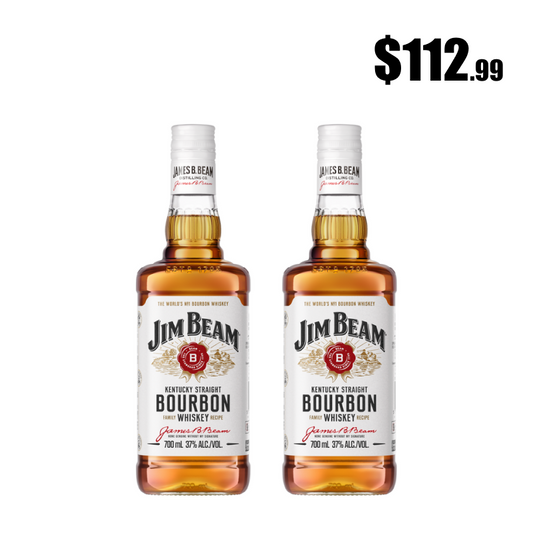 Jim Beam Bourbon 700 ml - 2 bottles