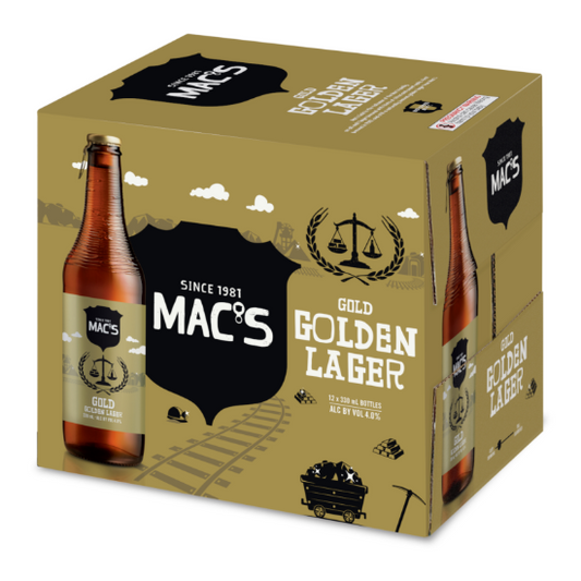 Mac’s Gold Lager 12x330ml Bottles