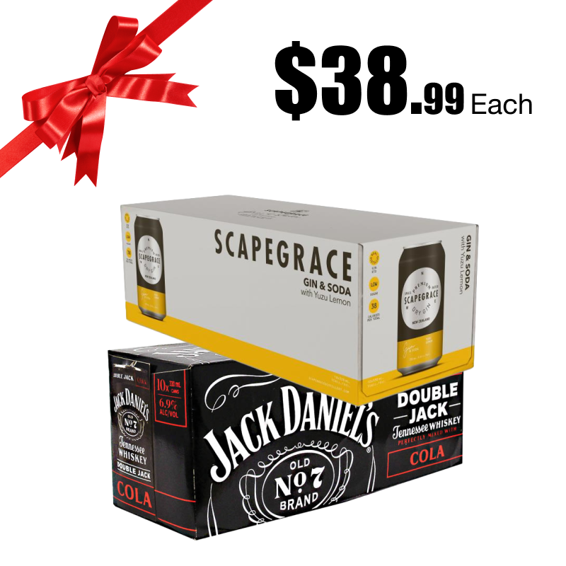 Jack Daniel's & Cola 250ml/ Scapegrace 5% 330ml all 10pk cans