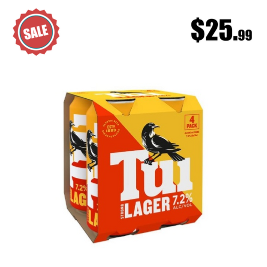 Tui Strong Lager 7.2% Cans 4x500ml