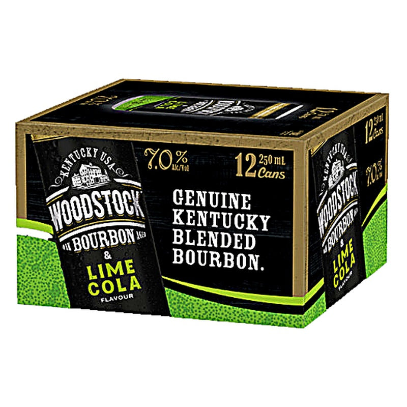 Woodstock Bourbon and Lime 7% 250ml can 12 pack