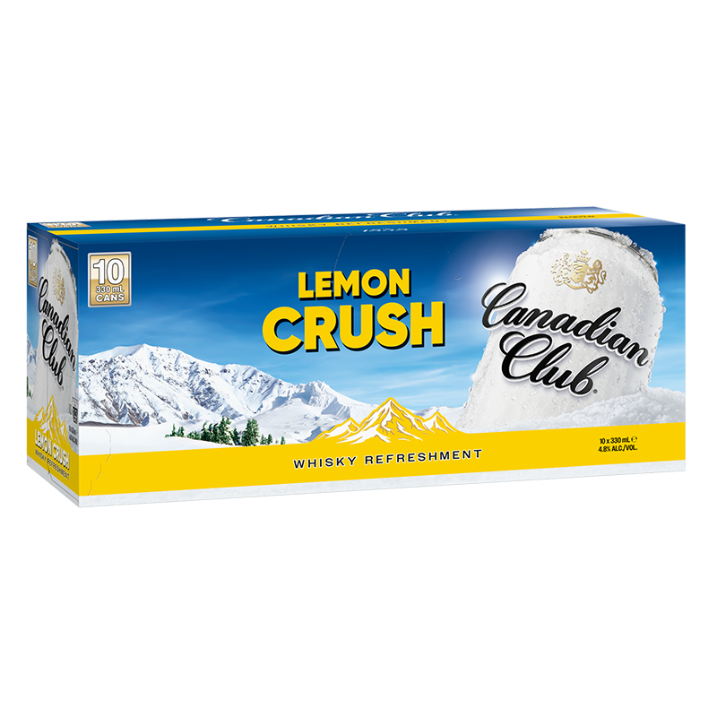 Canadian Club Lemon Crush 4.8% 10pk 330ml Cans