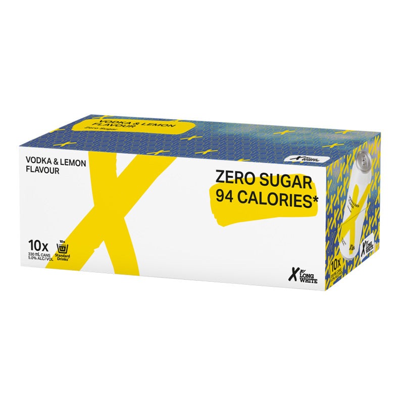 Long White X Zero Lemon 10pk 330ml