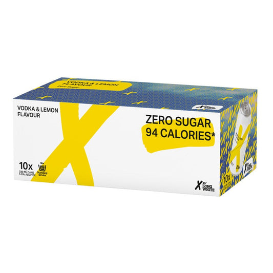 Long White X Zero Lemon 10pk 330ml